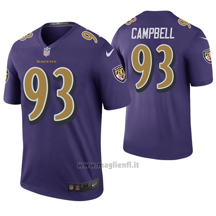 Maglia NFL Legend Baltimore Ravens Calais Campbell Viola Color Rush